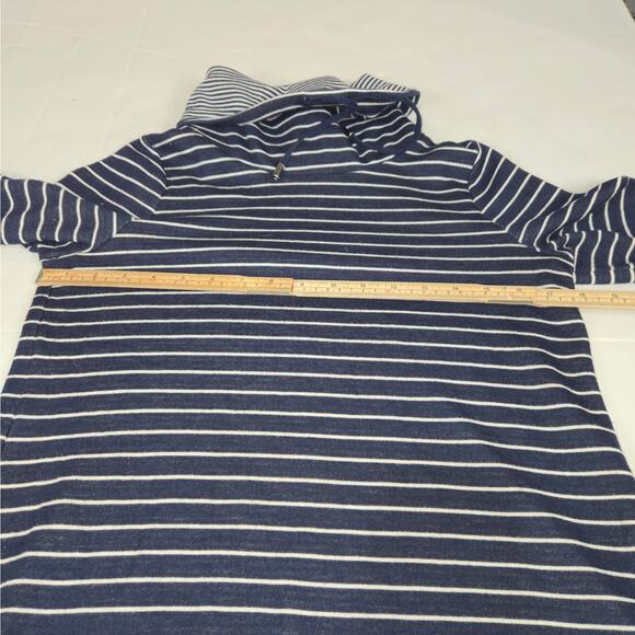 Chicos Women Size 0 Small 4 Pullover Shirt Stretch Blue White Striped Nautical - Picture 7 of 10